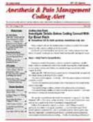 Anesthesia & Pain Management Coding